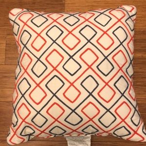 Blue and orange design toss pillow